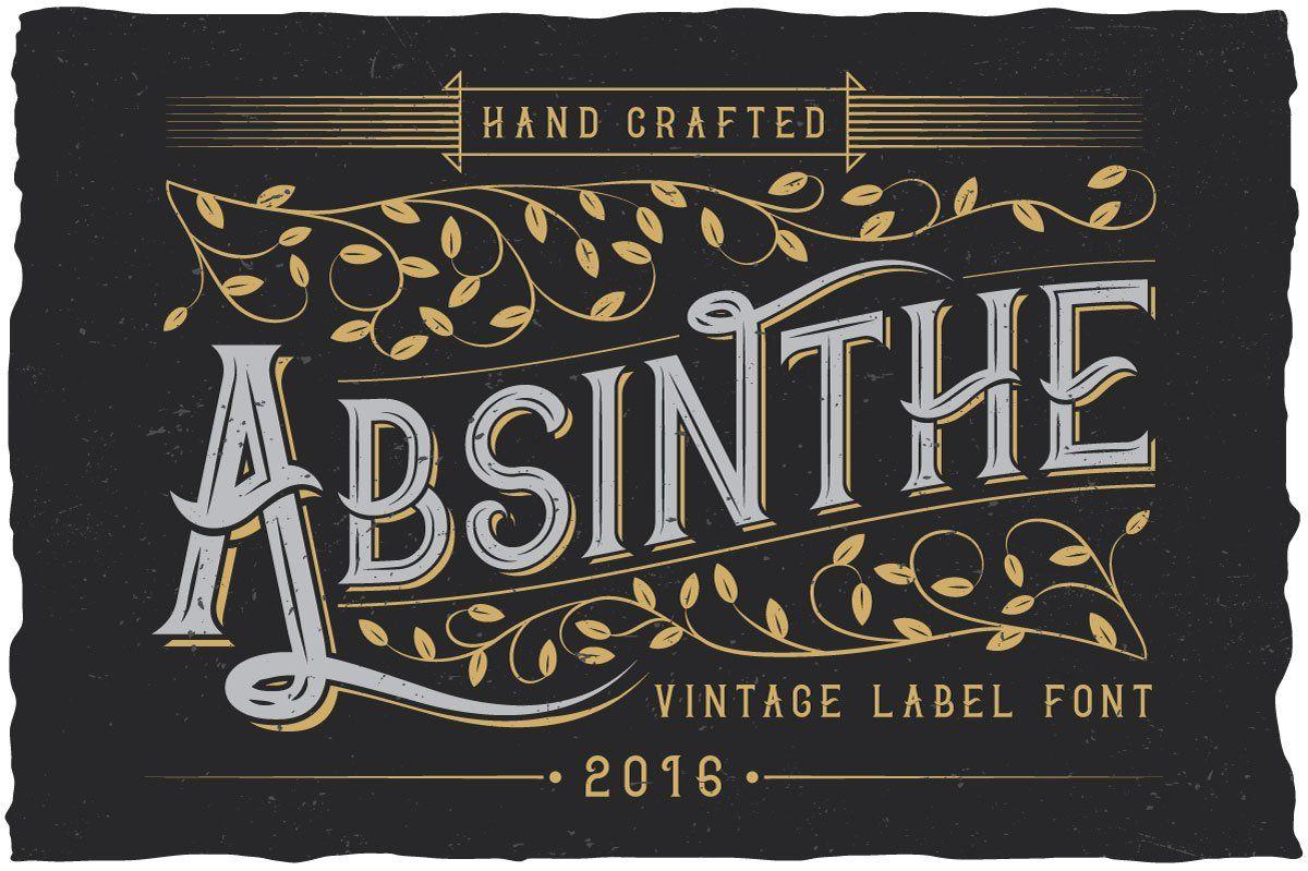 Absinthe Logo - Absinthe label typeface ~ Display Fonts ~ Creative Market