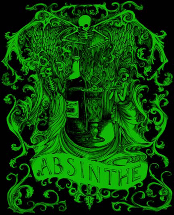 Absinthe Logo - Halloweentown Store: CLEARANCE: Absinthe Green Logo T-Shirt - Was ...