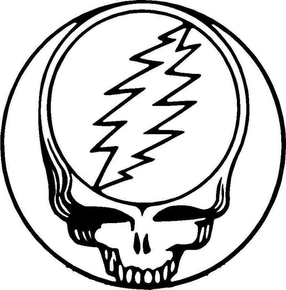 Deadhead Logo - misc013 GREATFUL DEAD Head Logo Die Cut Vinyl Graphic Decal Sticker