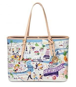 Spartina Logo - Amazon.com | New Orleans Map Tote Spartina 449 | Travel Totes