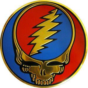 Deadhead Logo - Details about 40012 Grateful Dead Skull Steal Your Face Deadhead Garcia  METAL Emblem Sticker
