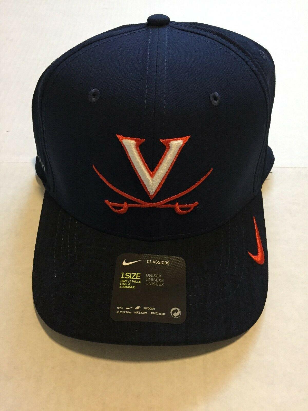 2017Nike Logo - Nike UVA Virginia Cavaliers Classic99 Hat Cap Adjustable Aerobill 2018 NCAA