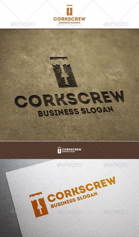 Corkscrew Logo - Wine Corkscrew Logo ¨C Simple and unique idea. Professional logo