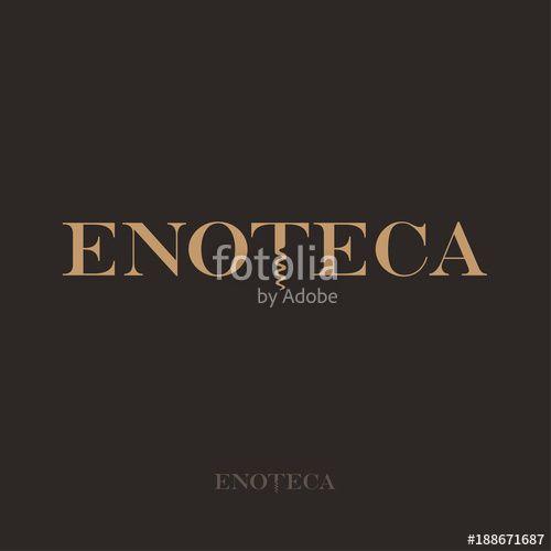Corkscrew Logo - Enoteca logo. Wine store logo. A beautiful lettering, and a