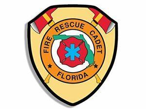 Fla Logo - Details about 3x4 inch Florida Fire Rescue CADET Sticker (fl fla firefighter Logo insignia)