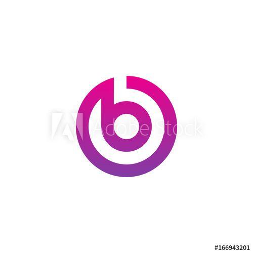 Bo Logo - Initial letter ob, bo, b inside o, linked line circle shape logo ...