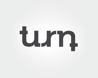 Turn Logo - turn' logo palindrome design!. Logos. Typographic design
