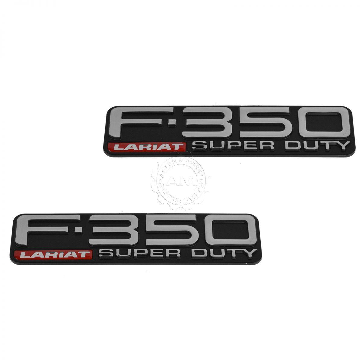 F-350 Logo - Details about OEM F-350 Lariat Super Duty Fender Nameplate Emblem Pair Set  for Ford Pickup New