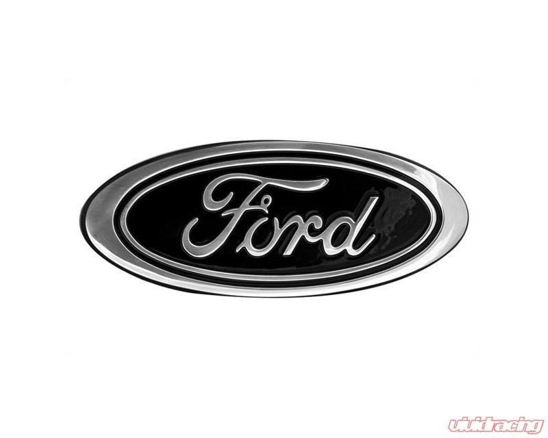 F-350 Logo - Defenderworx Ford Oval - Black Small 5.75-Inch Billet Tailgate Emblem Ford  F-350 97-03