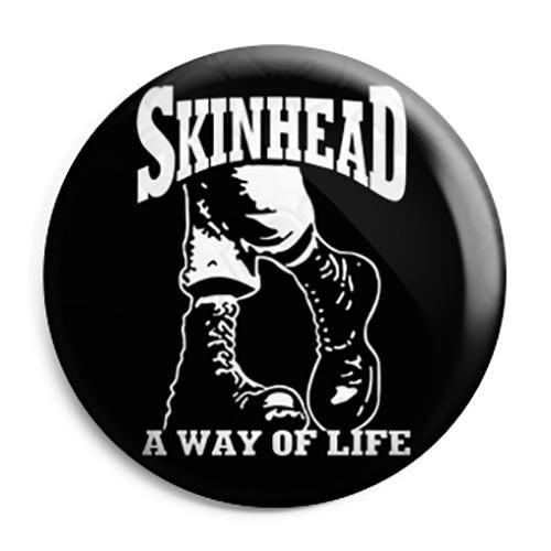 Skinhead Logo - Skinhead Way of Life Button Badge, Fridge Magnet, Key Ring