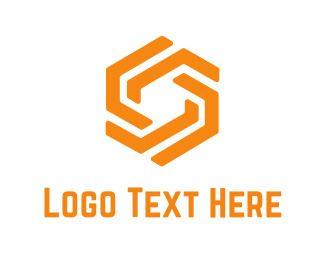 Orange Hexagon Logo - Logo Maker this Orange Hexagon Logo Template Instantly