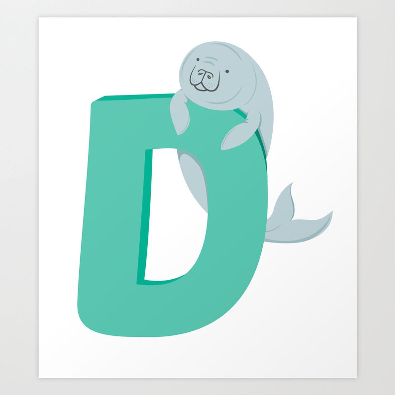 Dugong Logo - D is for Dugong Art Print
