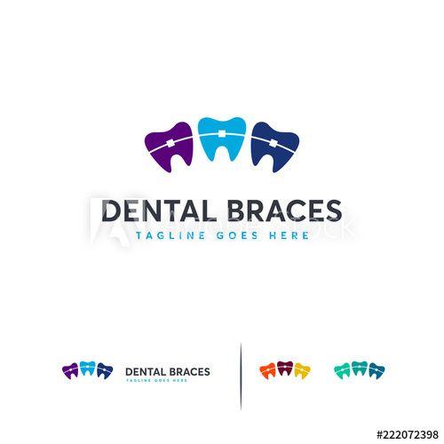 Braces Logo - Dental Braces logo designs concept vector, Dental Care logo template ...