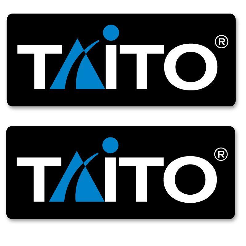 Taito Logo - Taito Black Stickers