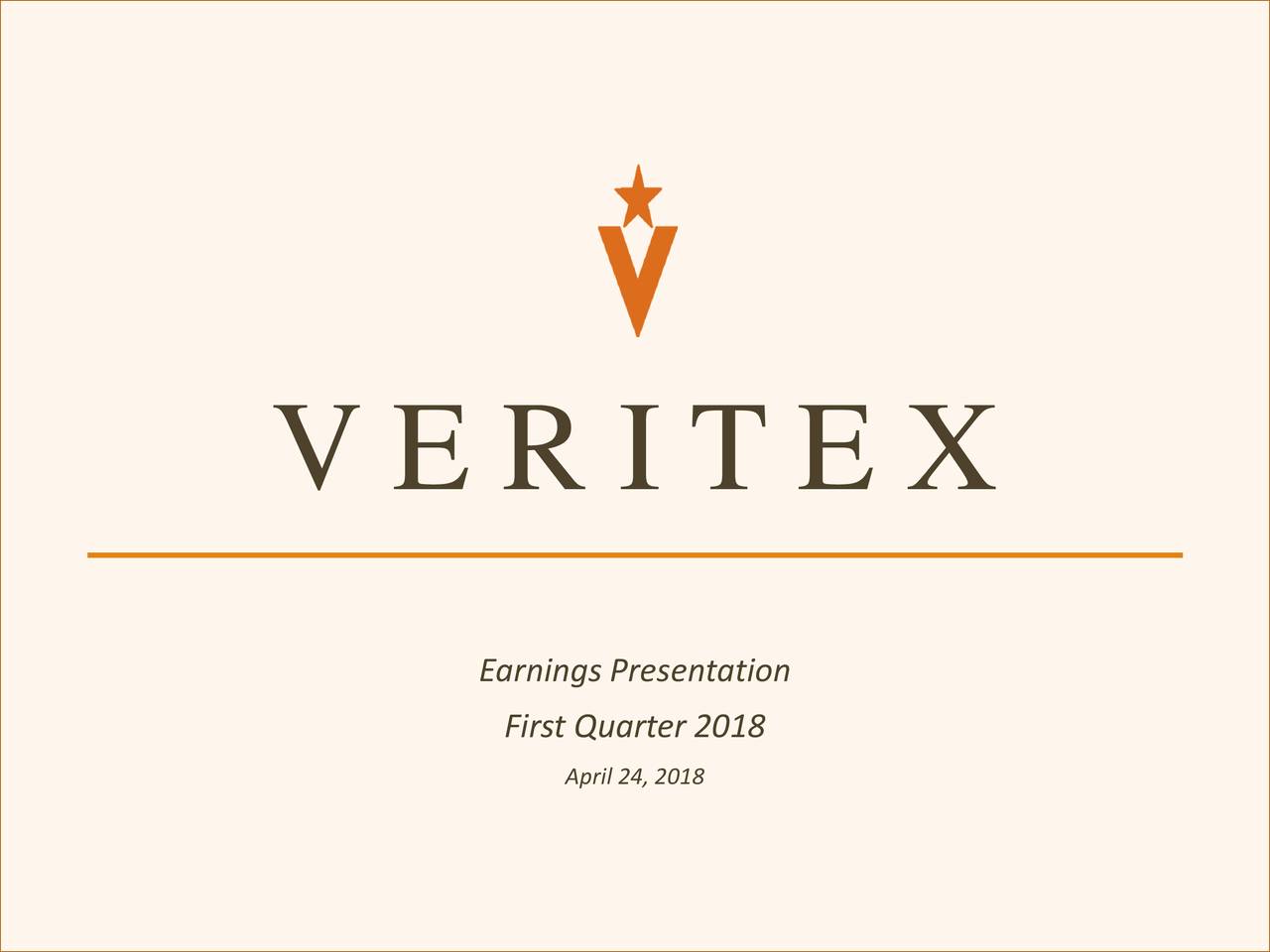 Veritex Logo - Veritex Holdings 2018 Q1 - Results - Earnings Call Slides - Veritex ...