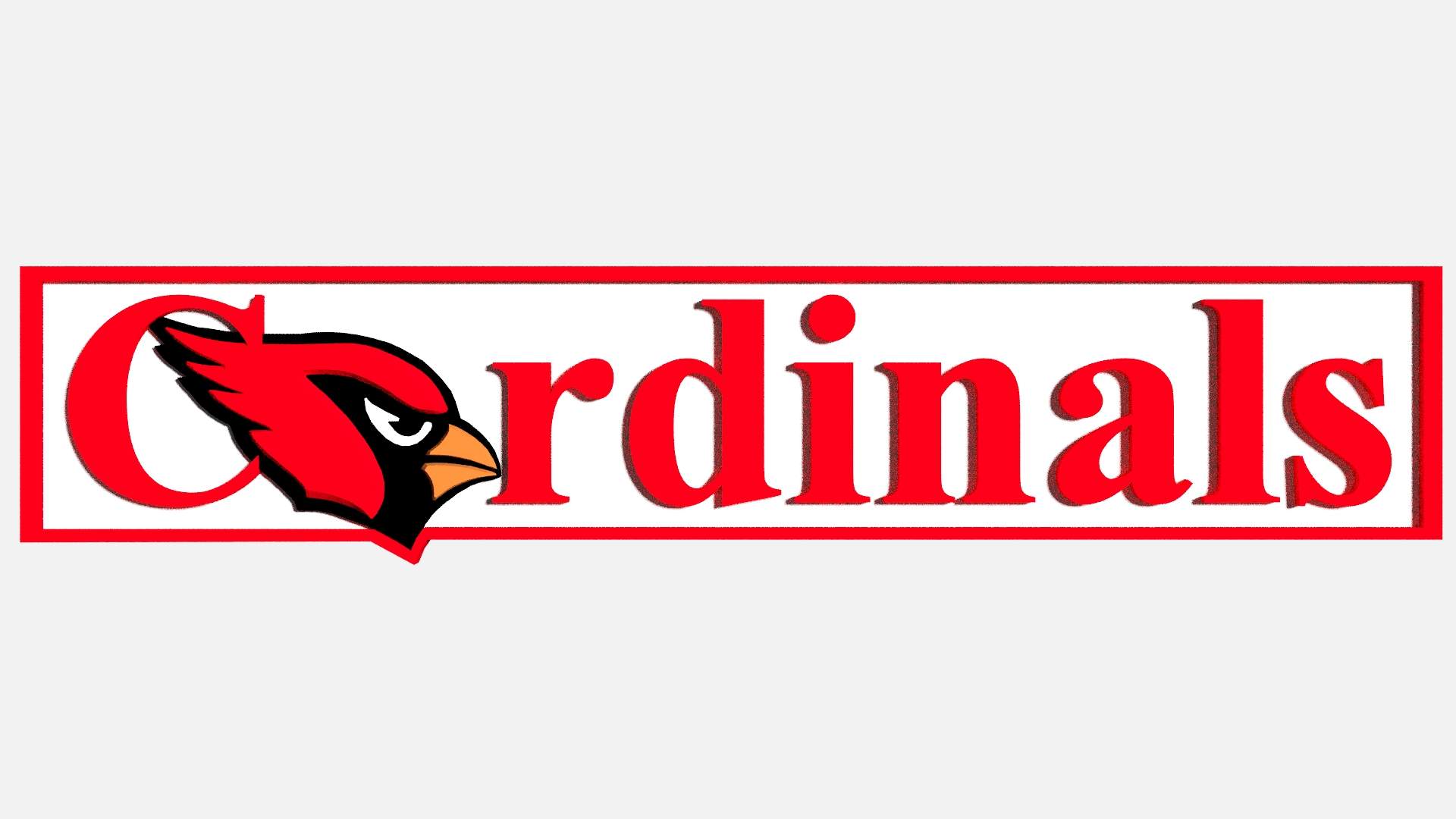 Cardnals Logo - Cardinals Logo Banner Print Ready 3D Model