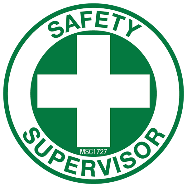 Supervisor Logo - Safety Supervisor Hard Hat Emblem | MS Carita
