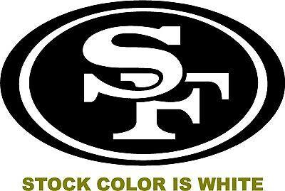 Niners Logo - SF 49ers OVAL Logo Decal vinyl sticker san francisco football car NFL  Niners | eBay