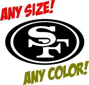 Niners Logo - Details about SF 49ers Oval Logo Decal vinyl sticker san francisco football  Niners ANY SIZE!