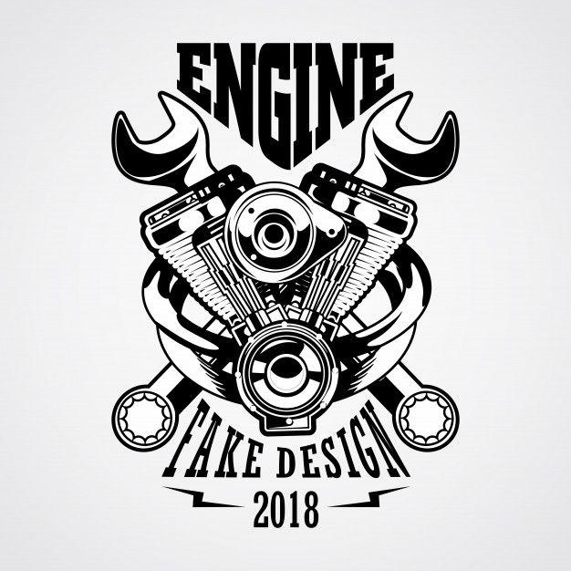 Engine Logo - Engine garage logo Vector | Premium Download