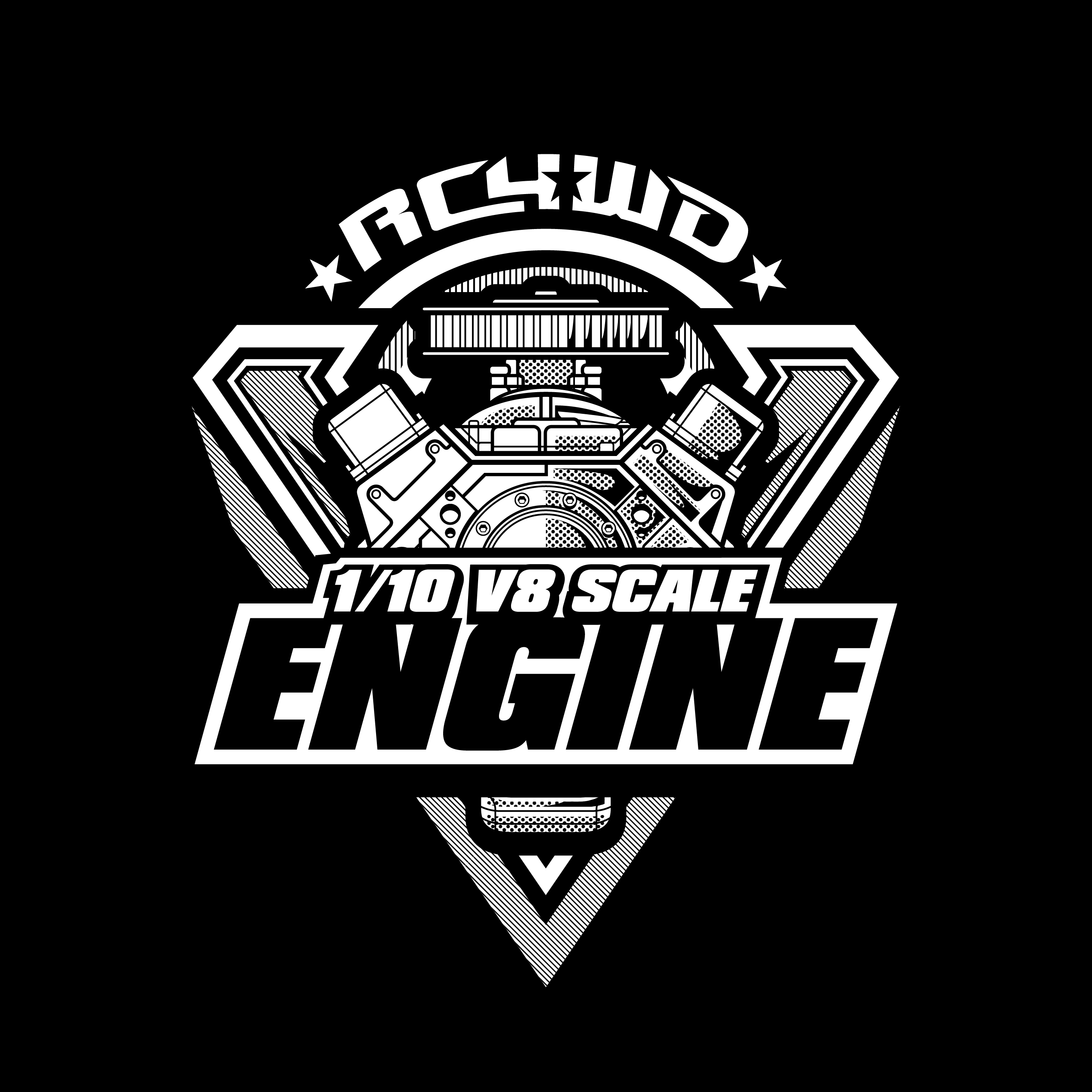 Engine Logo - Details About RC4WD 1 10 V8 Scale Engine For Trail Finder 2 TF2 Fits 540 Motor Z S1043 10th