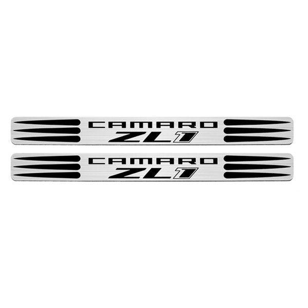 ZL1 Logo - DefenderWorx® CT-1023 - Two Tone Door Sills with Camaro ZL1 Logo