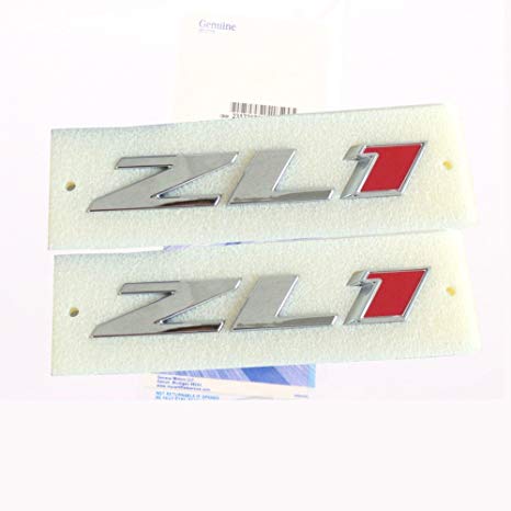 ZL1 Logo - Yoaoo 2x Genuine Gm Camaro Zl1 Emblem Badge Letter Rear Side Zl1 Door OEM  Chrome Red