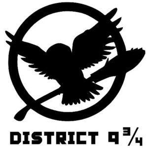 Mockingjay Logo - Harry Potter Owl Hedwig District 9 3/4 (Hunger Games Mockingjay Logo ...