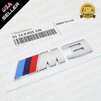 M3 Logo - F80 Chrome M3 Logo Emblem Badge Car Rear Trunk OEM ABS M Sport Performance