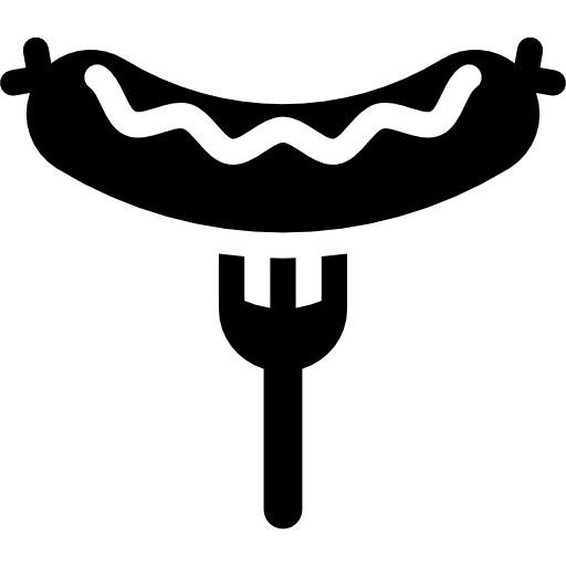 Bratwurst Logo - Bratwurst on fork Icons | Free Download