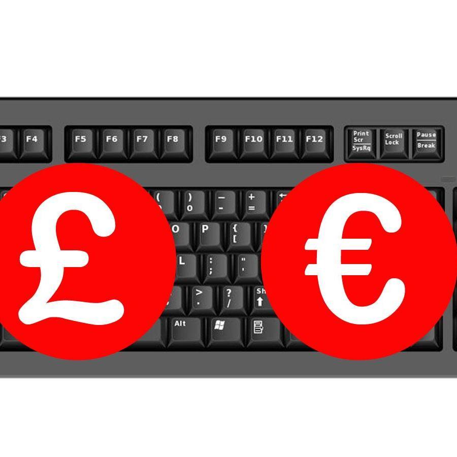 Keyboard Logo - How to Get a £ Sign or € Symbol on Any Keyboard