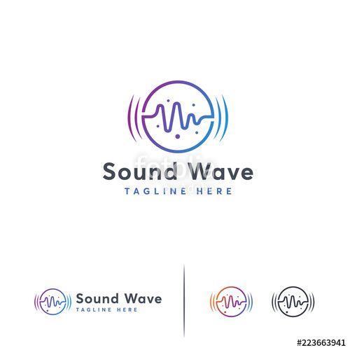 Waveform Logo - Sound Wave logo designs, Iconic Sound Vibe logo template