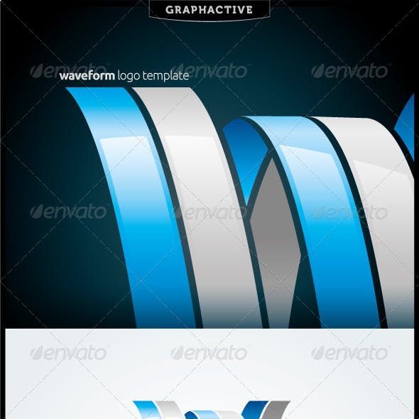 Waveform Logo - Waveform Visual Identity Letter Logo from GraphicRiver