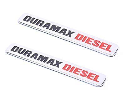 Durmax Logo - Aimoll 2pcs Duramax Diesel Allison Truck Emblem,for Badges Silverado  2500HD(Chrome)