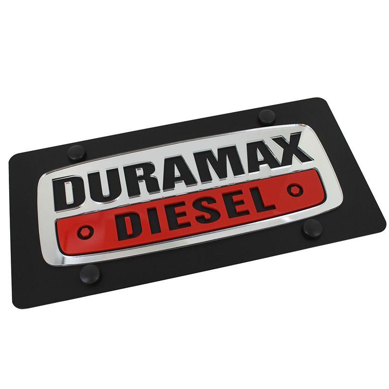 Durmax Logo - Gm Duramax Diesel Logo On Carbon Stainless Steel License Plate