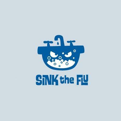 Sink Logo - Sink The Flu Logo | Logo Design Gallery Inspiration | LogoMix