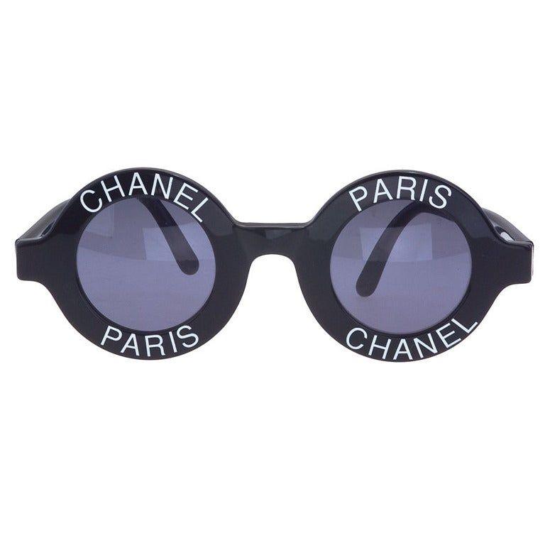 Sunglasses Logo - Chanel 'Chanel Paris' Logo Frame Sunglasses
