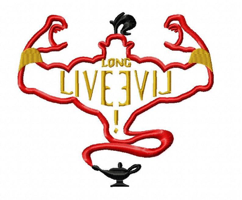 Evil Logo - Descendants Long Live Evil! Jafar Logo Embroidery Machine Applique -  Instant Download - Monkey Doodle Digitizing