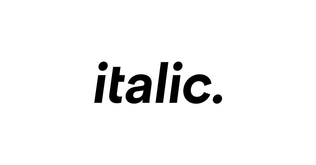 Italic Logo - Shop Directly from the World's Best Manufacturers on Italic ...