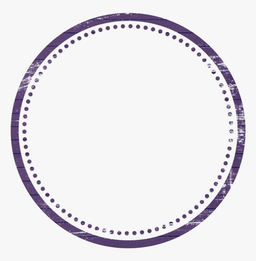 Empty Logo - Purple Frame Circle Border Banner Circle Stamp Logo Png