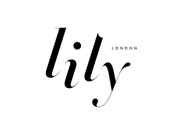 Italic Logo - Boutique fashion label, Lily. The logo letterforms reference an