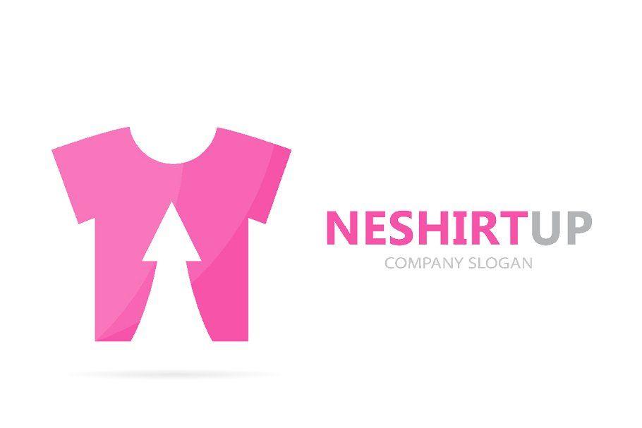 Cloth Logo - Vector of cloth and arrow up logo combination. Shirt and growth ...
