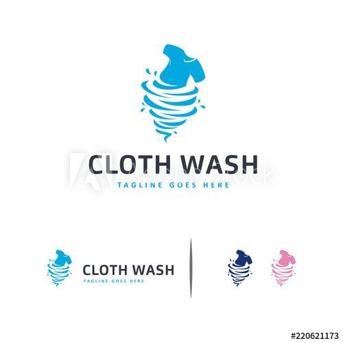 Cloth Logo - Cloth Wash logo designs concept, Laundry logo template this