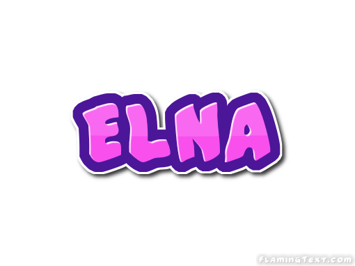 Elna Logo - Elna Logo. Free Name Design Tool from Flaming Text