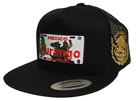 Durango Logo - Mexico Placa DE Durango Logo Federal 2 Logos Hat Black Mesh at