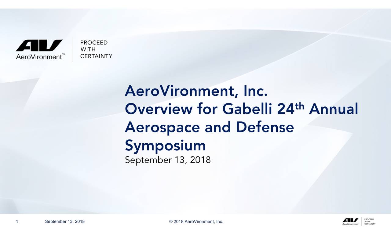 AeroVironment Logo - AeroVironment (AVAV) Presents At 24th Annual Aerospace & Defense ...