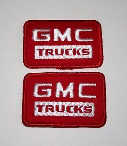 GMC Truck Logo - 2 Vintage GMC Trucks Logo Red Cloth Patch New NOS 1970s GM Chevy ...