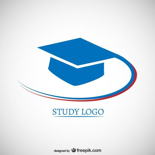 Study Logo - Study logo with mortarboard Vector | Free Download