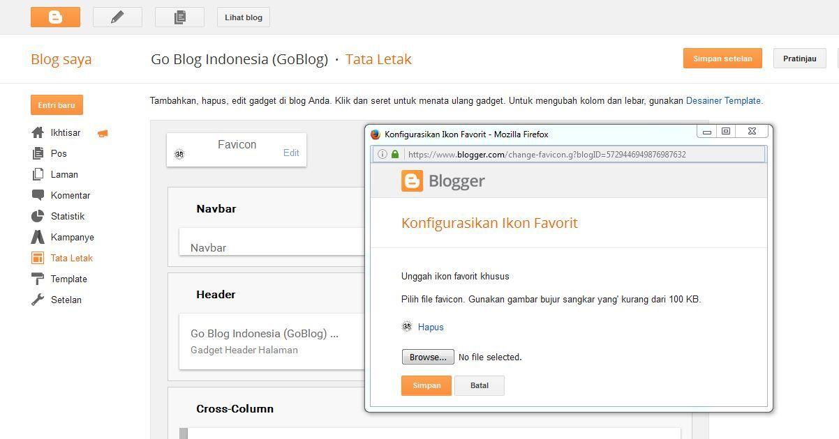 Blogspot Logo - Go Blog Indonesia: Cara Mengganti Icon Logo Blogger (Favicon Blogspot)