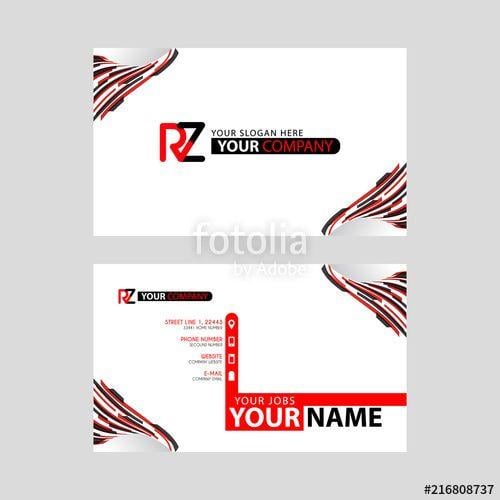 RZ Logo - Logo RZ design with a black and red business card with horizontal ...